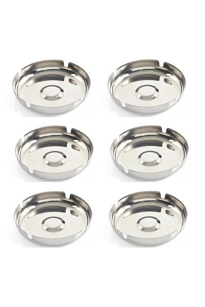 kitchenboost τασάκι εξωτερικού χώρου μεταλλικό ανοξείδωτο - 6 τεμάχια τασάκι 11,5 cm