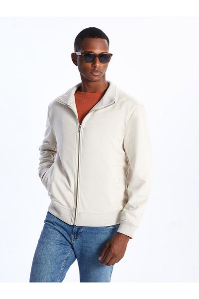 LC Waikiki Ανδρικό σουέτ παλτό Standard Fit Stand Collar