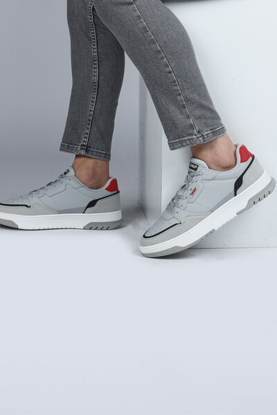 Jump 28662 Light Gray - Brown Men's Sneaker Casual Sneakers