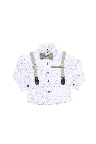 MİMBOKİDS Mimbo Kids Boy's Bow Tie Shirt Trousers 2-Piece Set