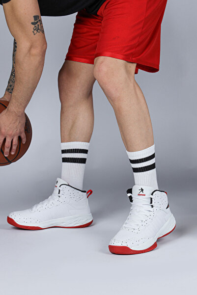 Jump 28531 Beyaz - Kırmızı Erkek Basketbol Spor Ayakkabısı