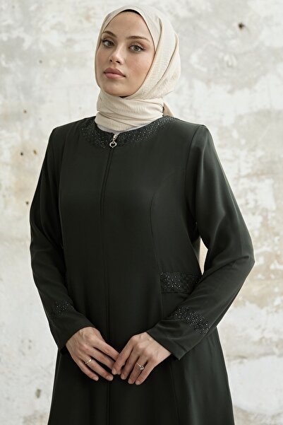 InStyle Комір і рукав палантин Abaya хакі