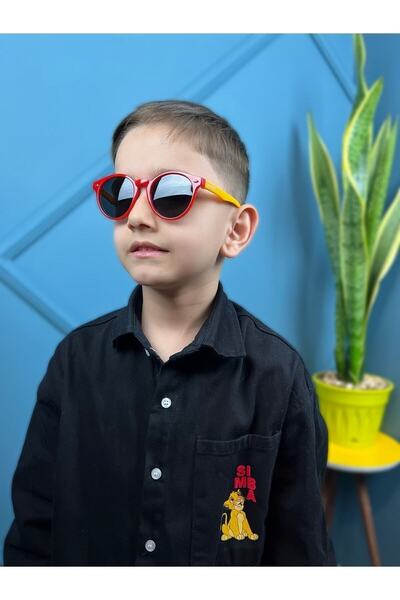 funeyes Yellow Red Children's Sunglasses Polarized Age 2 8 Years Range ( Flexible - Kırmara Resistant )