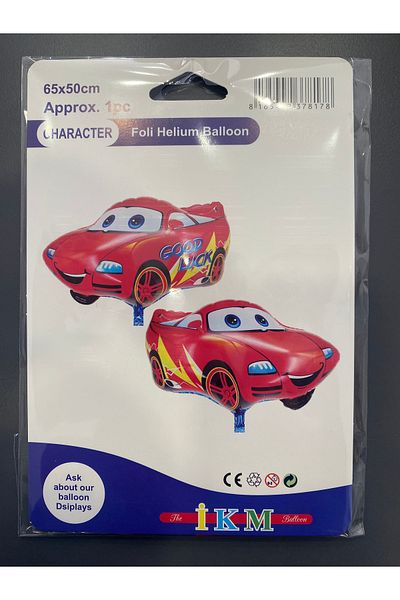 ikm balon CARS RED RACING CAR FOIL BALLON 65X50cm