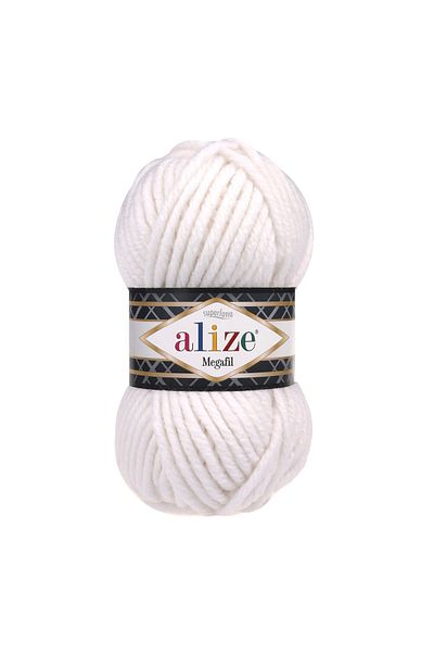 Alize Alize Superlana Megafil 55 Λευκό - 5 Τεμάχια