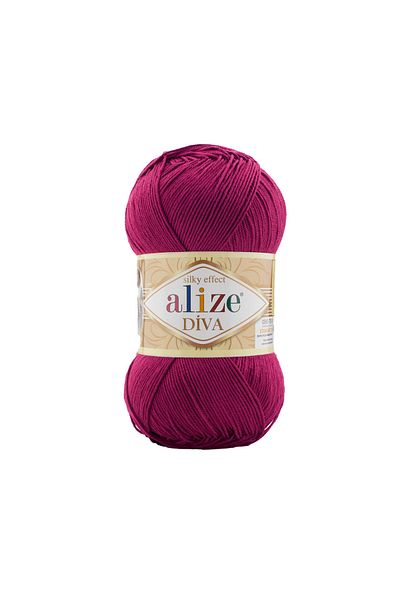 Alize Diva 326 100 Gr. Fuchsia Hand Knitting Lanyard