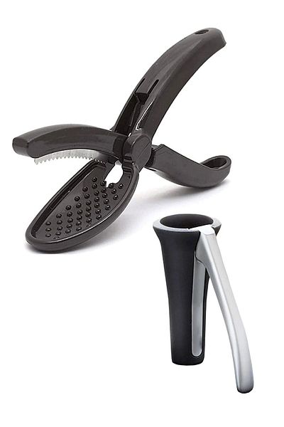 Fırsat Sende Set of 2 Black Chestnut Knife Scratcher and Black Stainless Steel Walnut Nut Cracker Hand Cracker