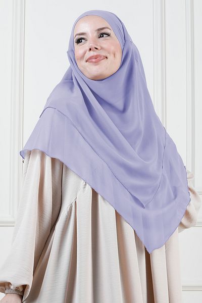 Ns nowascarf Souffle Khimar Medium Size Hijab Shawl Eflatun
