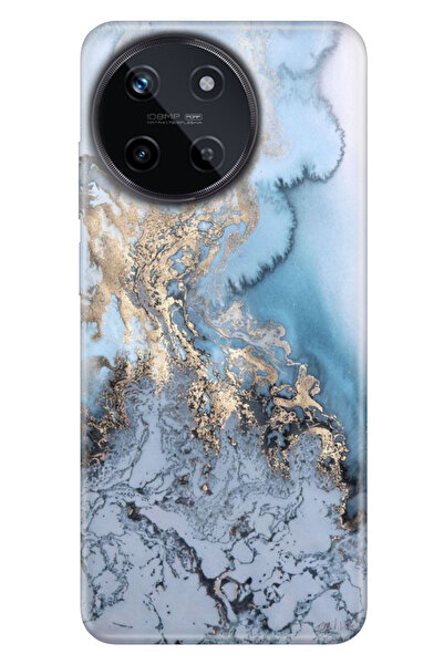 realme 11 4G Uyumlu Kılıf Resimli Baskılı Nano Silikon Antic Marble