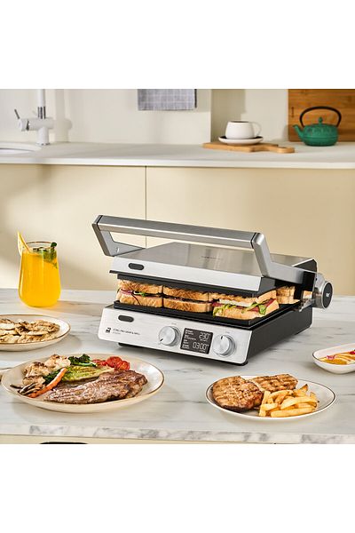 Karaca Premium Fireproof Non-Stick Timed Grill and Toaster with Digital Display 2000W
