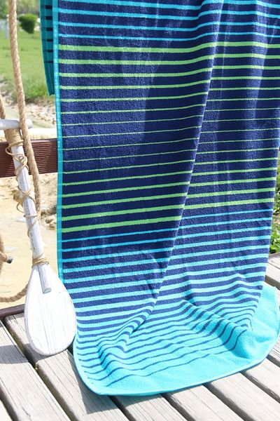 Baveno 100% Cotton Outlet 90x180 cm Σετ Πετσέτες θαλάσσης με μοτίβο