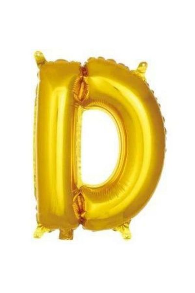 parti sürprizi Gold Color Letter D 16'' Foil Balloon 1 Piece
