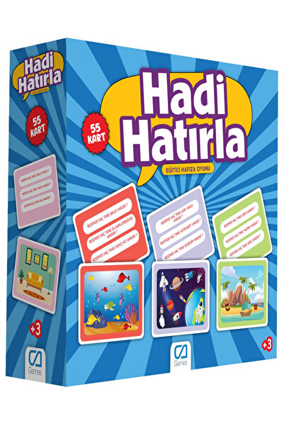 CA Games Hadi Hatırla 55 Kartlı Çok Oyunculu Eğitici Çocuk Hafıza Oyun Kartları