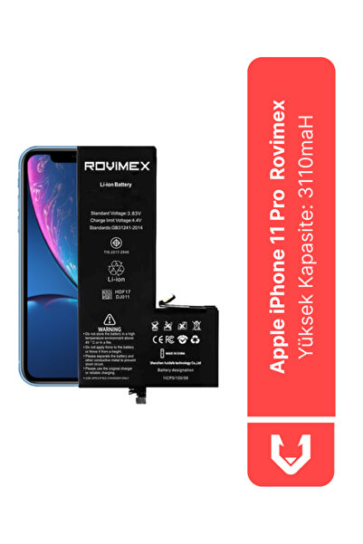 Rovimex Apple Iphone 11 Pro Yüksek Kapasite Batarya Pil - 3110 Mah