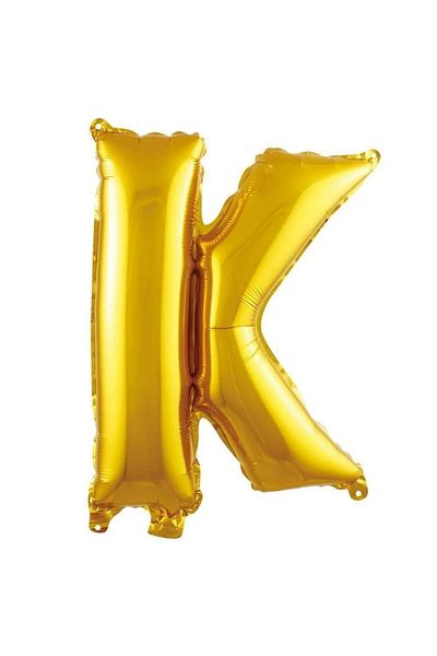 parti sürprizi Gold Color Letter K 16'' Foil Balloon 1 Piece