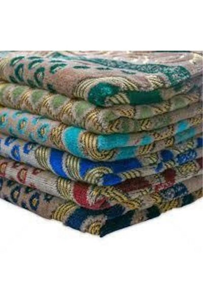Makkam Home Şipinger Velvet Prayer Rug 4 Pieces Colorful (400 - 440 GR)