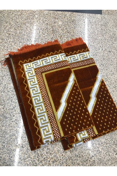 Makkam Home Velvet Prayer Rug 4 Pieces Colorful (400 - 440 Gr)