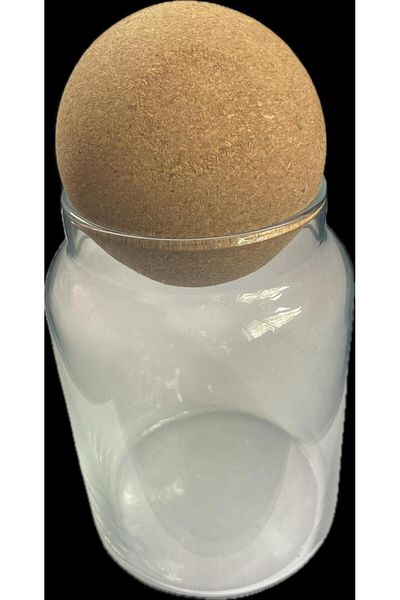 maison de dore Natural Cork Top Jar Lid 75 mm 1 Pc Jar Not Included.