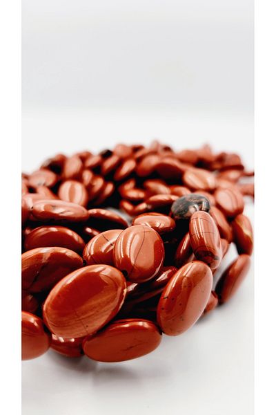 Yüksel Boncuk 13x18 Mm Ellipse Red Jasper Stone Natural Stone String
