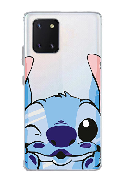 Merwish Samsung Note10 Lite Uyumlu Şeffaf Kapak Stitch Desenli Kılıf