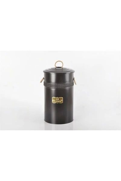 Evistro Metal 30 Liter Large Flour Pulses Bucket Black
