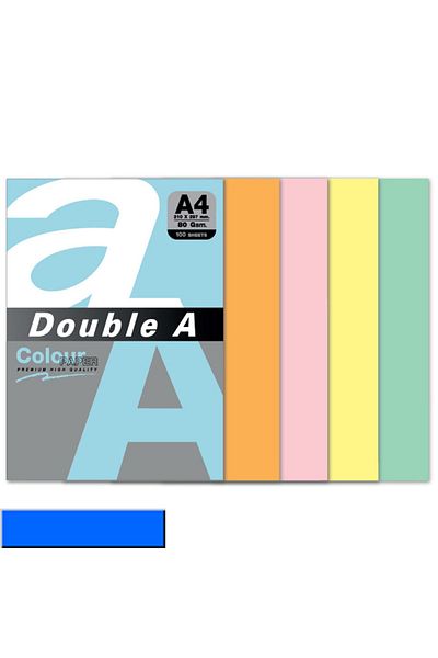 DOUBLE A ورق ملون 100 قطعة A4 80 جرام