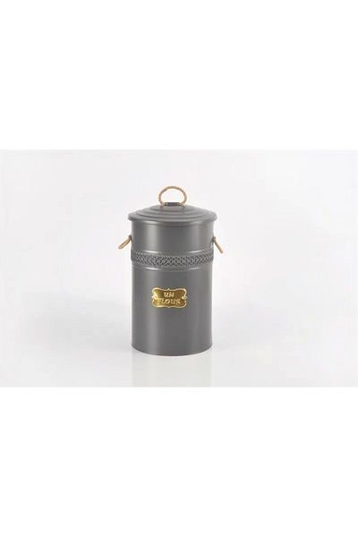 Evistro Metal 16 Liter Large Flour Pulses Bucket Anthracite