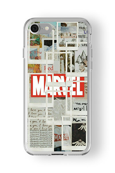 Space Star iPhone 6 Plus ve 6s Plus Uyumlu Marvel Tasarım Baskılı Şeffaf Kılıf