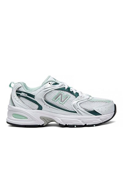 New Balance 530 White Silver Green Kadın Spor Ayakkabı