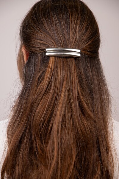 Sacha Accessories Double Row Silver Clip Buckle