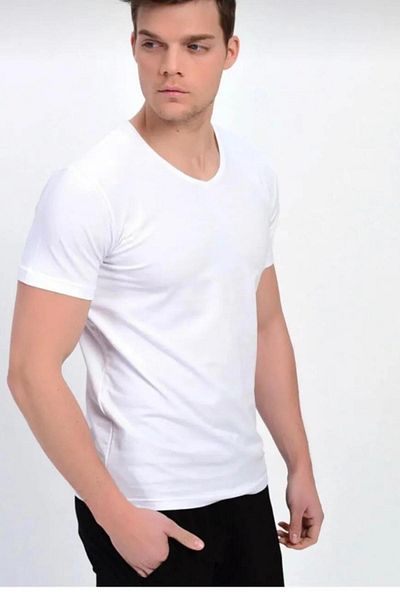 DYNAMO Tricou bărbătesc cu decolteu în V