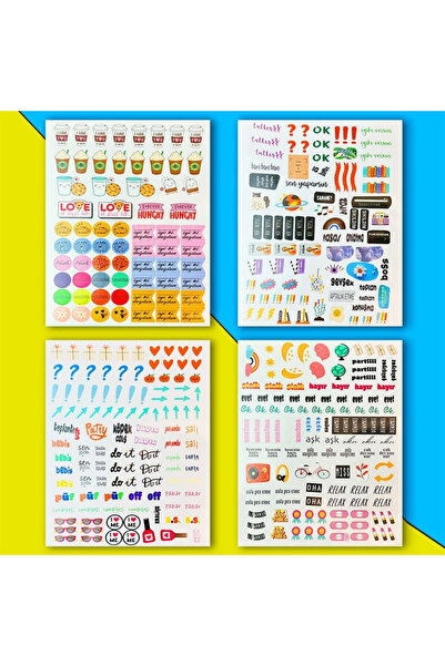 hediyeofisi Custom Design - My DIY Sticker Book 24*17cm, 16 Pages Colorful Sticker Book