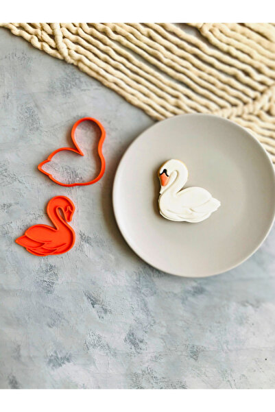 CESTOPİENO أداة تشكيل عجينة البجعة - ألوان مختلطة، قالب كوكيز وسيراميك