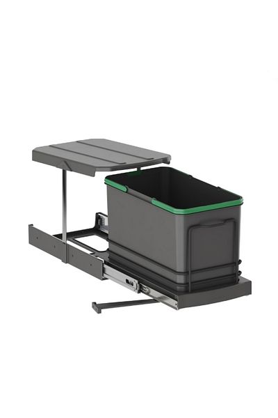 almital mobilya aksesuarları furniture accessories Coș de gunoi Starax 16 Lt 2573 Antracit șină telescopică