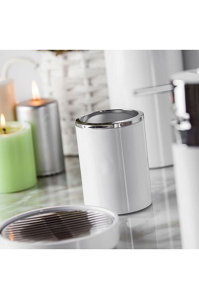almital mobilya aksesuarları furniture accessories Σετ μπάνιου Havana 3 τεμαχίων, Δοχείο υγρού σαπουνιού, Δοχείο στερεού σαπουνιού, θήκη οδοντόβουρτσας