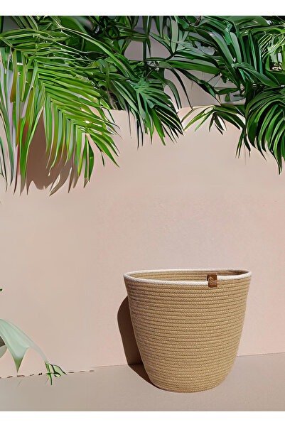 HomeTurko منظم خزانة من قش الجوت مقاس 22 × 25 سم - تخزين الأدوات المنزلية للم...