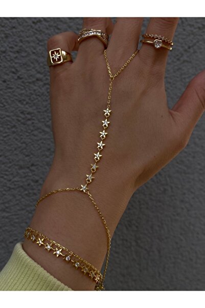 h&b design jewel 925 Ayar Gümüş Yıldız Detaylı Şahmeran