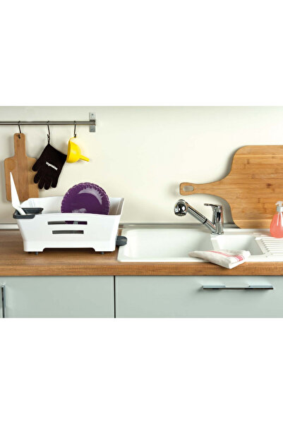 Genel Markalar -set Üstü Beyaz Plastik Tabaklık Bulaşık Sepeti, Ömür Boyu Pas...