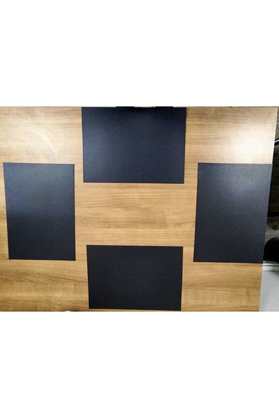 almital mobilya aksesuarları furniture accessories PVC American Service 42x30 Cm4 Pieces Anthracite Color