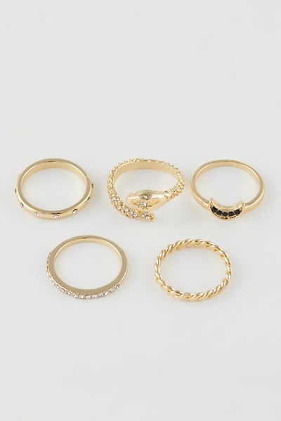 DeFacto Woman's 5-piece Gold Ring C7978axns