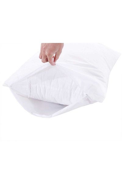 mevababy Saltea de pernă rezistentă la lichid, 2 bucăți, din bumbac, cu fermoar, 50x70