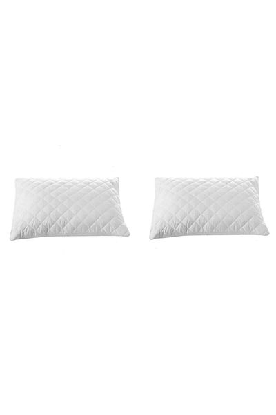 mevababy 2-Piece Quilted Pillow Protector 100 Cotton 50X70