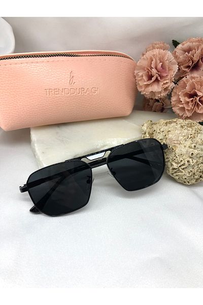 Di Caprio Kent Retro Black Women's Sunglasses
