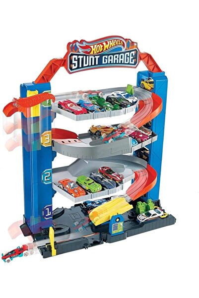 HOT WHEELS GNL70 CİTY STUNT GARAGE MİNİ GARAJ OYUN SETİ 4+