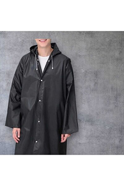 rüzgaravm معطف واق من المطر للرجال مزود بغطاء للرأس من مادة إيفا باللون الأسو...