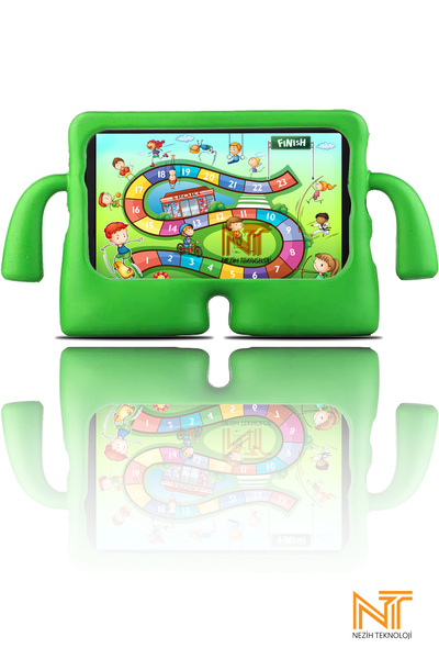 Nezih Case Apple Ipad Air 2 (2014) 9.7" Çocuklar Için Yumuşak Dokulu Standlı Silikon Kılıf