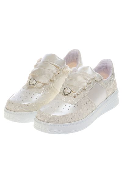 Ayakkabı Tutkusu Stilo ® Pantofi sport de mireasă Culoare fildeș Talpă plată Extrem de confortabilă