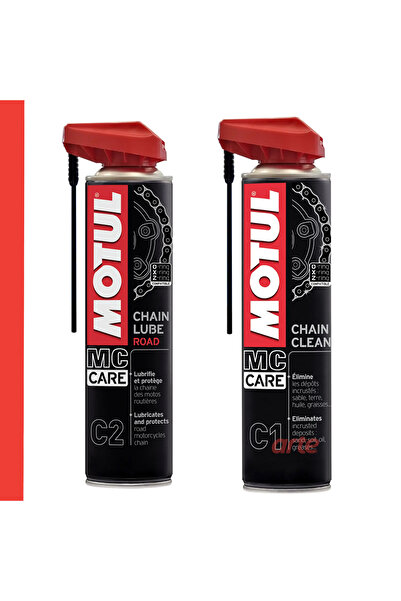 Motul C1 C2 Motosiklet Zincir Temizleme Ve Yağlama Seti | 2 X 400 ml | O-ring...