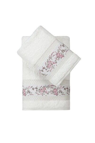 Pupilla Collection Rönesans Bambu 2'Li Banyo Havlu Seti (50*90+70*140) - Krem