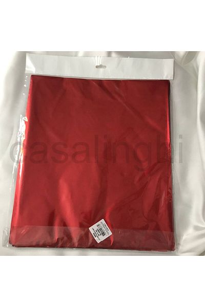 bisaccia Single Color Red Thick Luxury Gift Package with Metalized Shiny Tape 30X35 cm - 1 Pack (50 Pcs)
